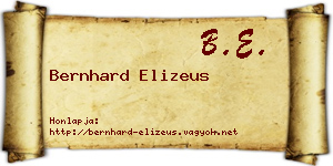Bernhard Elizeus névjegykártya